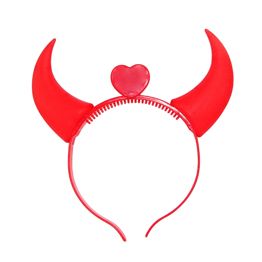 LED Light Up Flashing Devil Horns Headband Glowing Devil Horns LED