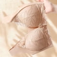 thumbnail image 3 of Zpanxa Seamless Bras for Women Wireless Full Coverage Lace Push-up Breathable Wide Straps Everyday Bra Khaki 42BC, 3 of 7