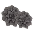 thumbnail image 2 of Fennco Styles Handmade 3D Heart-Shaped Petals Flower Decorative Throw Pillow Cover 13 Inch Round - Slate Floral Pillow Case for Couch, Home Décor, Bedroom Décor and Holiday, Housewarming Gift, 2 of 8
