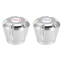 Uxcell 28mm Dia Universal Faucet Knob Handle Replacement Silver Tone 2 Pack