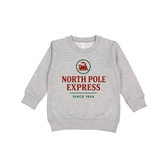 Inktastic North Pole Express Train Christmas Toddler Sweatshirt