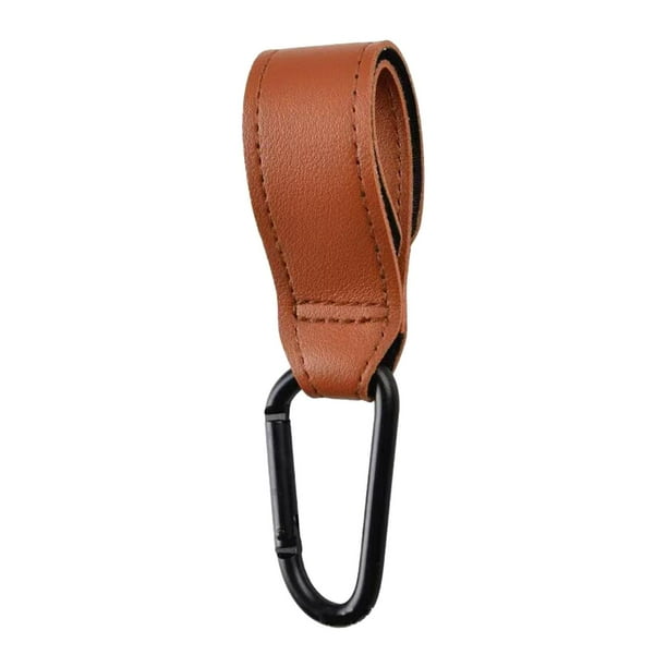 Ganchos para cochecito de bebé, correas para cochecito, ganchos para carrito de compras, bolsas de pañales Marrón