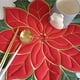 thumbnail image 5 of Manteles Individuales Bordados NavideñOs, Manteles Individuales con Apliques de Flor de Pascua, Manteles Individuales con Flores NavideñAs para DecoracióN de Mesa A, 5 of 5