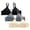 Dark Gray, variant on 3 Pack Bra for Small Breasted Women No Wire Push Up Padded Support Full Coverage Comfortable Soft Tshirt Bras