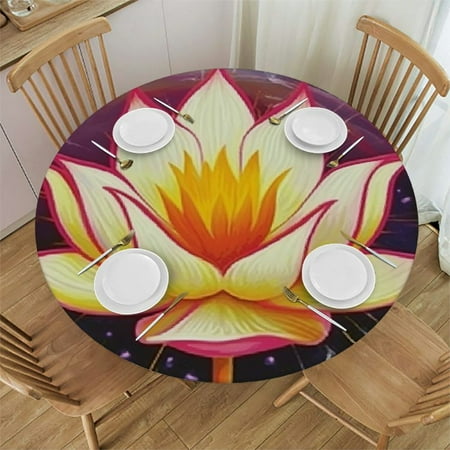 

Xllo0ord Waterproof Stain Resistant Elastic Stretch Tablecloth Tablecloth Elastic Edged Round Fitted Table Cover Waterproof Table Cloth Cartoon Robot Fits up Tables 42-46