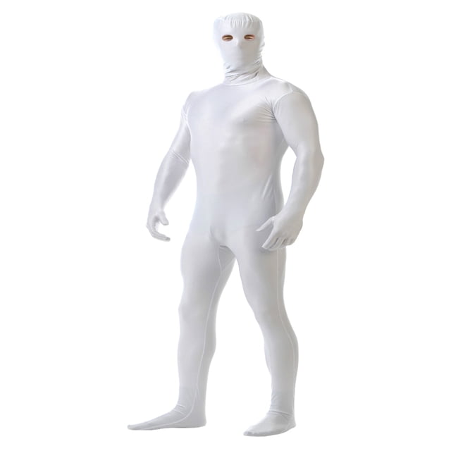 Traje De Zentai Spandex Segunda Piel Ojos Abiertos Mono De Fiesta De Halloween blanco Sunnimix Spandex Body