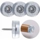 thumbnail image 1 of Paquete de 20 almohadillas de goma antideslizantes de forma redonda de 18 mm para muebles, sillas, sofás, mesas y pisos de madera para reducir el ruido transparente, 1 of 1