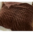 thumbnail image 4 of Brooklyn Loom Bubble Faux Fur 100% Microfiber Polyester  3 Piece King Comforter Set in Brown, All Season, Adult Size, OEKO-TEX Certified, 4 of 11