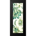 thumbnail image 2 of Loreth, Lanie 9x18 Black Modern Framed Museum Art Print Titled - Green Capri Floral I, 2 of 5