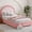 Pink, variant on 4 EVER WINNER Queen Size Bed Frame, Upholstered Bed Frame with Headboard, Modern Boucle Bed Frame, White