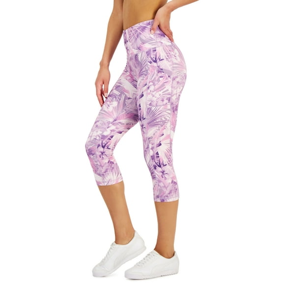 ID Ideology Women's Side Pocket Crop Leggings Purple Size Small