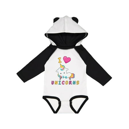 

Inktastic I love unicorns Gift Baby Boy or Baby Girl Long Sleeve Bodysuit
