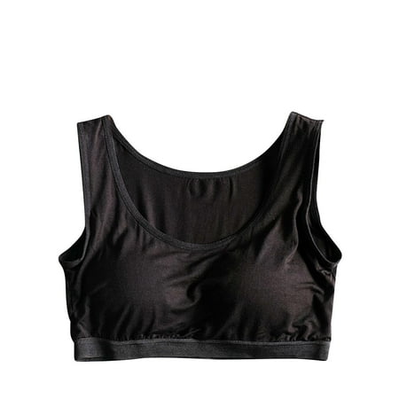 ATOYSOY Cotton Lined Sports Bra Everyday Bra Padded Yoga Activewear Clearance Bralette Solid Color Underwear Teens Comfort Bra Push Up Breathable Workout Wireless Tank Tops Black S
