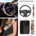 thumbnail image 3 of Yuyamidu Dahlia Front Car Seat Covers Full Set of 12 Highland Cow Steering Wheel Armrest Cover Seat Belt Pads Garbage Can Rearview Mirror Cover Coasters Keychain Auto Air Vent Storage Holder, 3 of 7