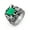 Green, variant on Mens Stainless Steel Biker Manmade Onyx Dragon Claw Ring for Men Size 7-13-10-Red