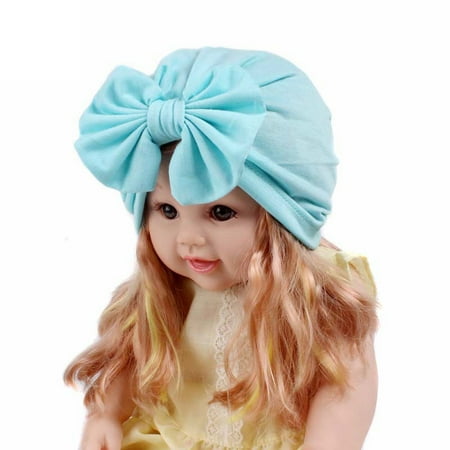 

VBXOAE Children Baby Girls Boho Hat Beanie Scarf Turban Head Wrap Cap BU