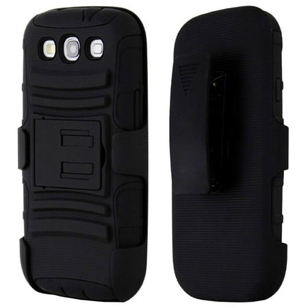 Samsung Galaxy S3 Armor Belt Clip Holster Case (Best Visual Voicemail For Samsung Galaxy S3)