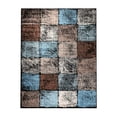 thumbnail image 4 of Paco Home Checkered Area Rug Patchwork Design - Brown Cream Blue - 7'10" x 11'2" (8'x11'), 4 of 5