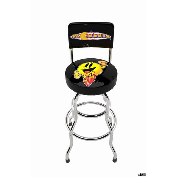 Arcade1UP High Back Adjustable Swivel Stool - Bandai Namco Pac-mania Legacy Black Edition