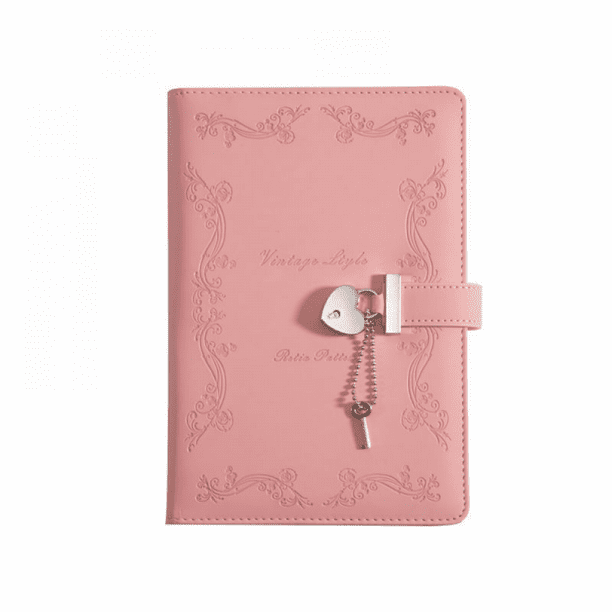 TIMPCV Girls Diary with Lock and Key, HeartShaped Locking Diary