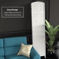 thumbnail image 5 of Red Lantern 7 ft. Tall Diamond Weave Room Divider - White - 4 Panel, 5 of 6