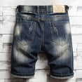 thumbnail image 2 of Defitshape Men's Shorts Ripped Jeans Slim Fit Denim Shorts Knee Length Straight Casual Fashion Big and Tall with Pockets Style1 34, 2 of 5