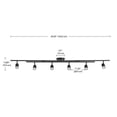 thumbnail image 7 of Globe Electric Minimalist 6-Light Foldable Matte Black LED Integrated Track Lighting with Center Swivel Bars, 7 of 7
