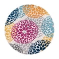 thumbnail image 2 of World Rug Gallery Modern Floral Circles Multi 6'6" Round Rug, 2 of 7