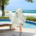 thumbnail image 3 of Yayeee Kids Hooded Towel with Hand Pockets Beach Soft Absorbent Bath Wrap 50 x 23.5 inch, Gray Marble Pattern, 3 of 5