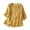 Yellow, variant on Ladies Fashion Color Embroidery Half Sleeve Cotton Linen Casual Loose Shirt