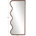thumbnail image 3 of DecMode 32" x 70" Brown Wavy Abstract Wall Mirror, 3 of 9