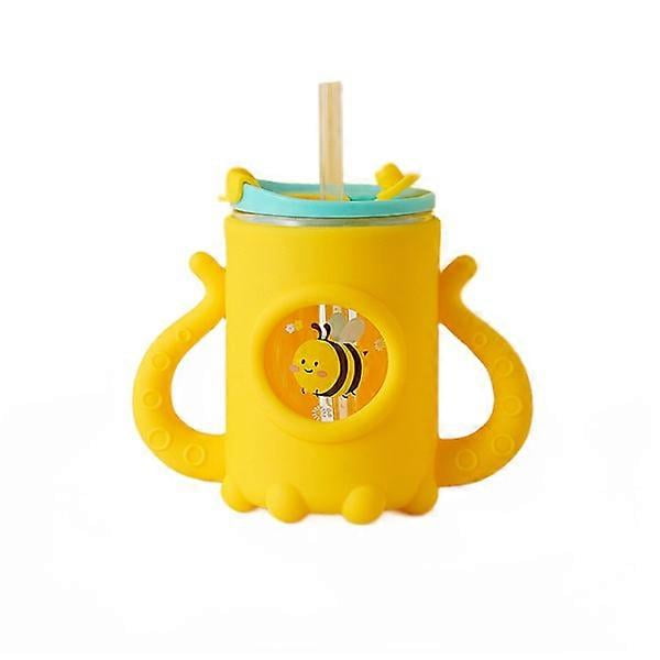 Baby cup with straw Cute cartoon baby for toddlers and young children