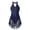 Navy_Blue, variant on Yeahdor Womens V Neck Backless Rhinestone Dance Dress Figure Skating Skirted Leotard Gymnastics Ballerina Costume Red M