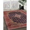 thumbnail image 3 of Ahgly Company Machine Washable Indoor Square Traditional Orange Salmon Pink Area Rugs, 8' Square, 3 of 7