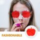 thumbnail image 3 of 1pc Forma de manzana Gafas de sol Gafas de sol divertidas Gafas de sol sin marco Fotografía PROPOTO ROJO, 3 of 8