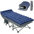 thumbnail image 4 of MOPHOTO Folding Camping Cots for Adults 880lbs, 2 Pack Folding Cot, 75"×28"Sleeping Bed with Luxury Mattress & Carry Bag, 4 of 9