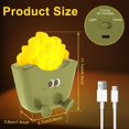 thumbnail image 5 of Night Light, Fries Silicone Squishy Night Lamp with Timer, Bedside Touch Lamp with 3 Level Brightness, Table Decor Nightlight Fun Gifts for Kids, Breastfeeding, Green, 5 of 7