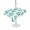 Teal, Mint, White, variant on Outdoor Tablecloth with Umbrella Hole for Patio/Picnic/Party/Camping, Turquoise Shell Coastal Waterproof Table Cloth Rectangle Table Cover Washable, Summer Beach Ocean Conch (60"x 120")