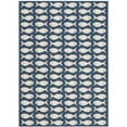 SAFAVIEH Courtyard Tranter Geometric Fish Indoor/Outdoor Runner Rug, 2 ...