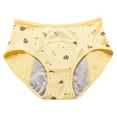 thumbnail image 2 of dgysar Teen Girls‘ Period Panties, Leak-Proof Absorbent Underwear for School, Sleep & Sports, Comfortable for First Timers Yellow S, 2 of 3