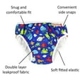 thumbnail image 2 of Imse Vimse Reusable Baby Swim Diapers for Boys Blue Sea Life, L 20-26 lbs, 2 of 7