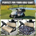thumbnail image 4 of Renewold Golf Cart Cover Soft Breathable Golf Cart Cloth Seat Cover Protector with Pockets Easy to Install Washable for Women Men, 52 x 32 Inches, Hippie Flower Lotus Blue Violet, 4 of 7