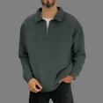 thumbnail image 6 of Mens Fuzzy Sherpa Sweatshirt Long Sleeve Quarter Zip Pullover Top Soft Comfy Fall Winter Polar Fleece Outwear, 6 of 6