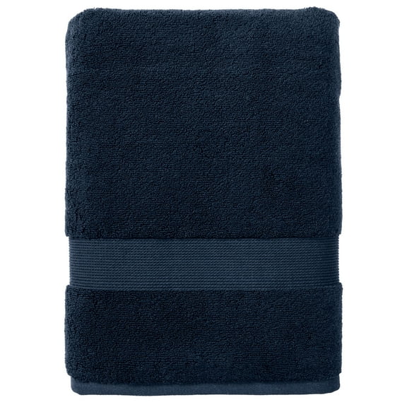 Better Homes & Gardens Signature Soft Solid Cotton Bath Towel, Blue Admiral