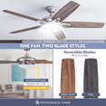 thumbnail image 3 of Prominence Home Clancy 52" Brushed Nickel Indoor Ceiling Fan with Light, 5 Blades, Remote & Reverse Airflow, 3 of 10