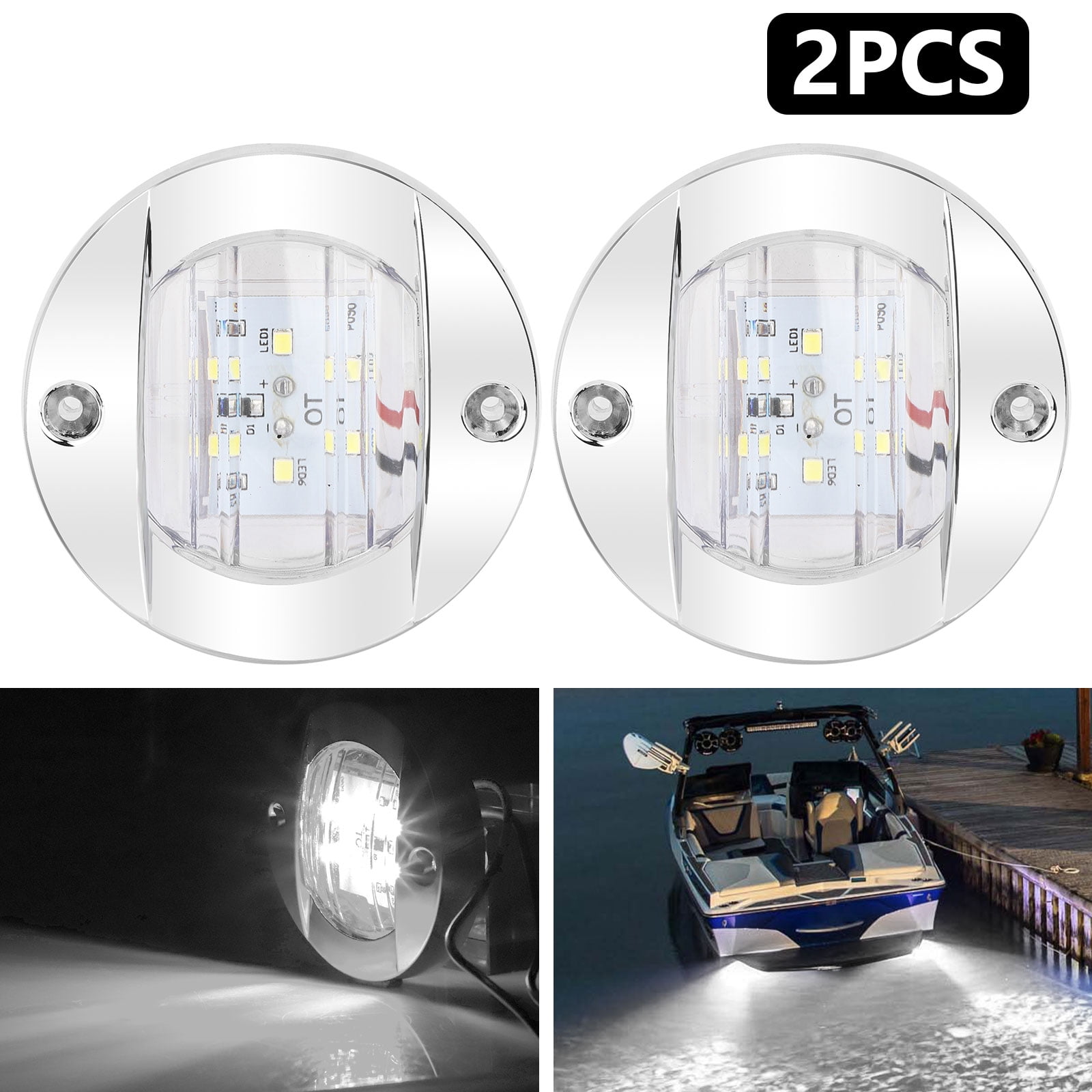 LED Boat Light Waterproof 12v Courtesy Bow Kayak Paddle Board Lights wireless 