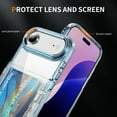 thumbnail image 4 of ELEHOLD for iPhone Air Case,Clear Card Holder Kickstand Credit Card Slot Soft TPU+Hard PC Slim Bumper Anti-Scratch Shockproof Protective Wallet Case for iPhone Air,Blue, 4 of 10