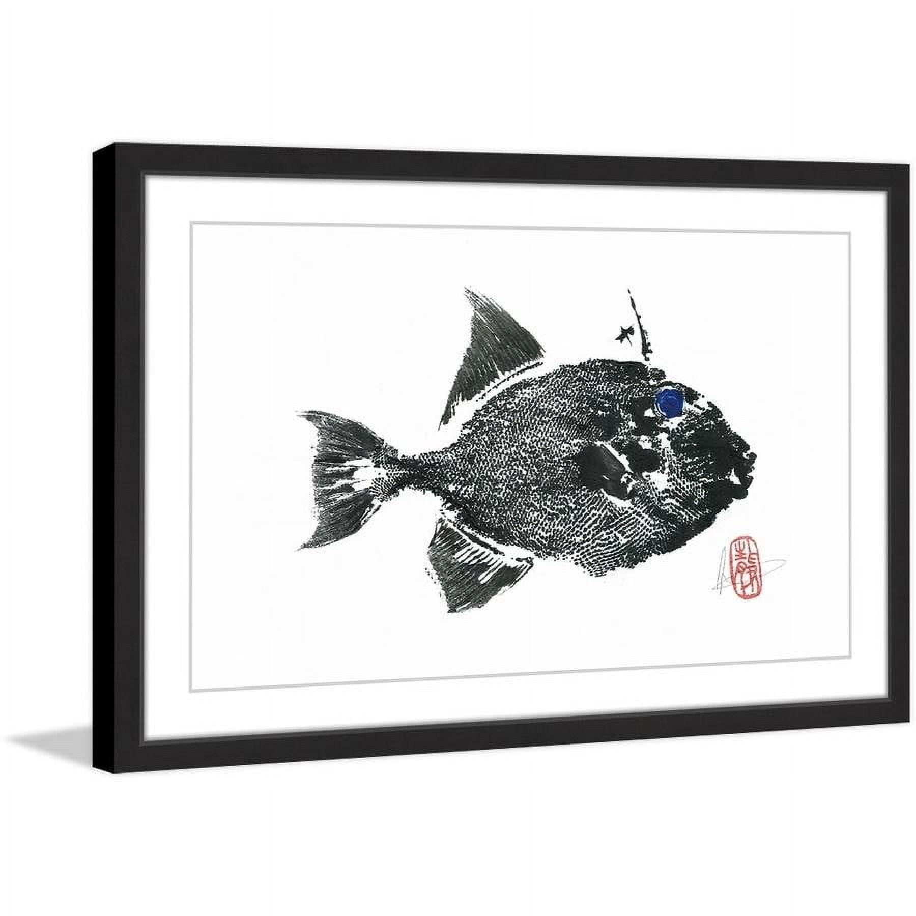 Marmont Hill 'Black Is Me' Framed Painting Print