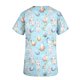 thumbnail image 5 of Tops Cortos para las Mujeres Casual Cuello en V Manga Corta Impresa Traje Protector de Bolsillo Top Tops de Pascua para las Mujeres, 5 of 6