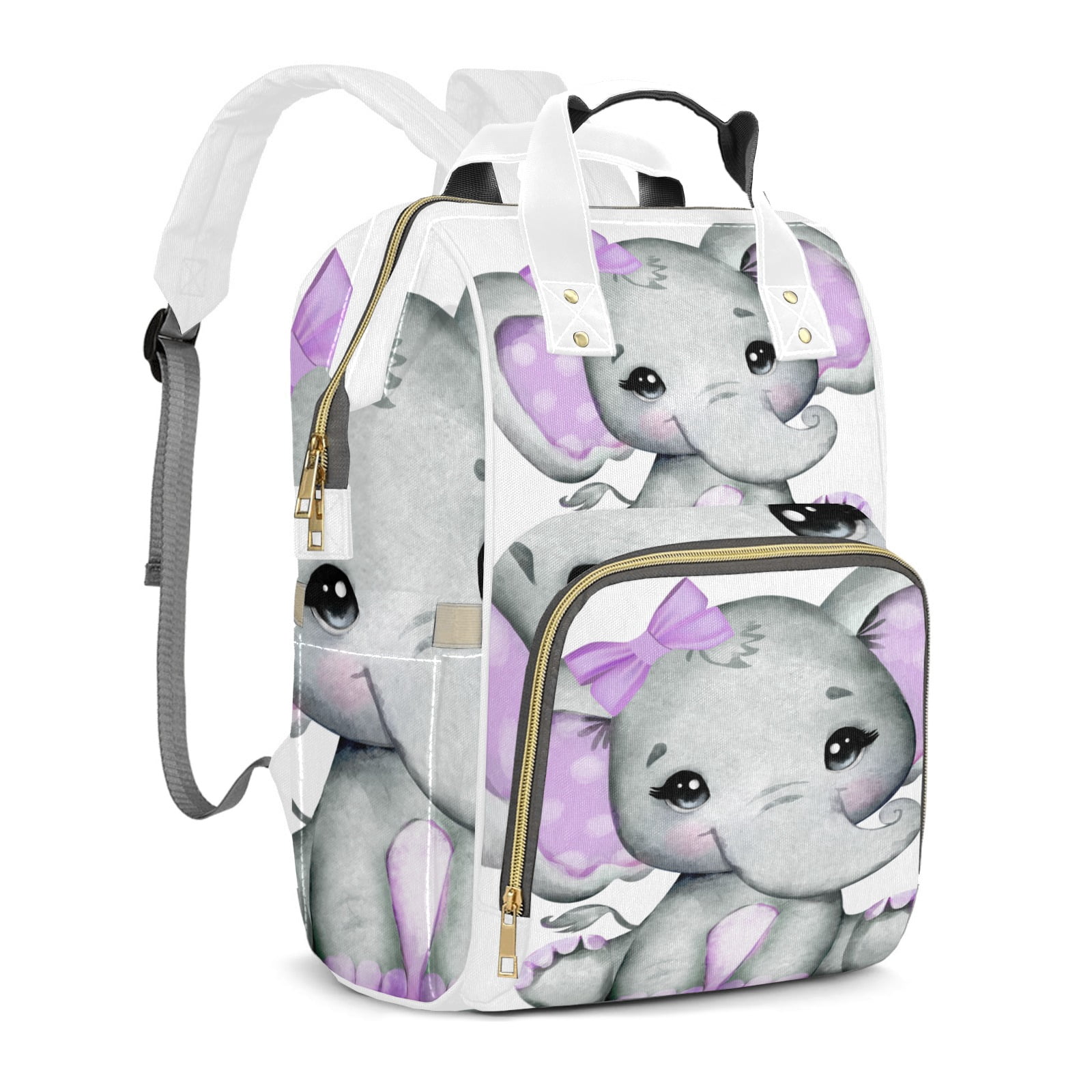 Elephant Diaper Backpack – Large Capacity, Insulated Baby Bottle Pocket, Multifunctional Mommy Bag for Boys & Girls